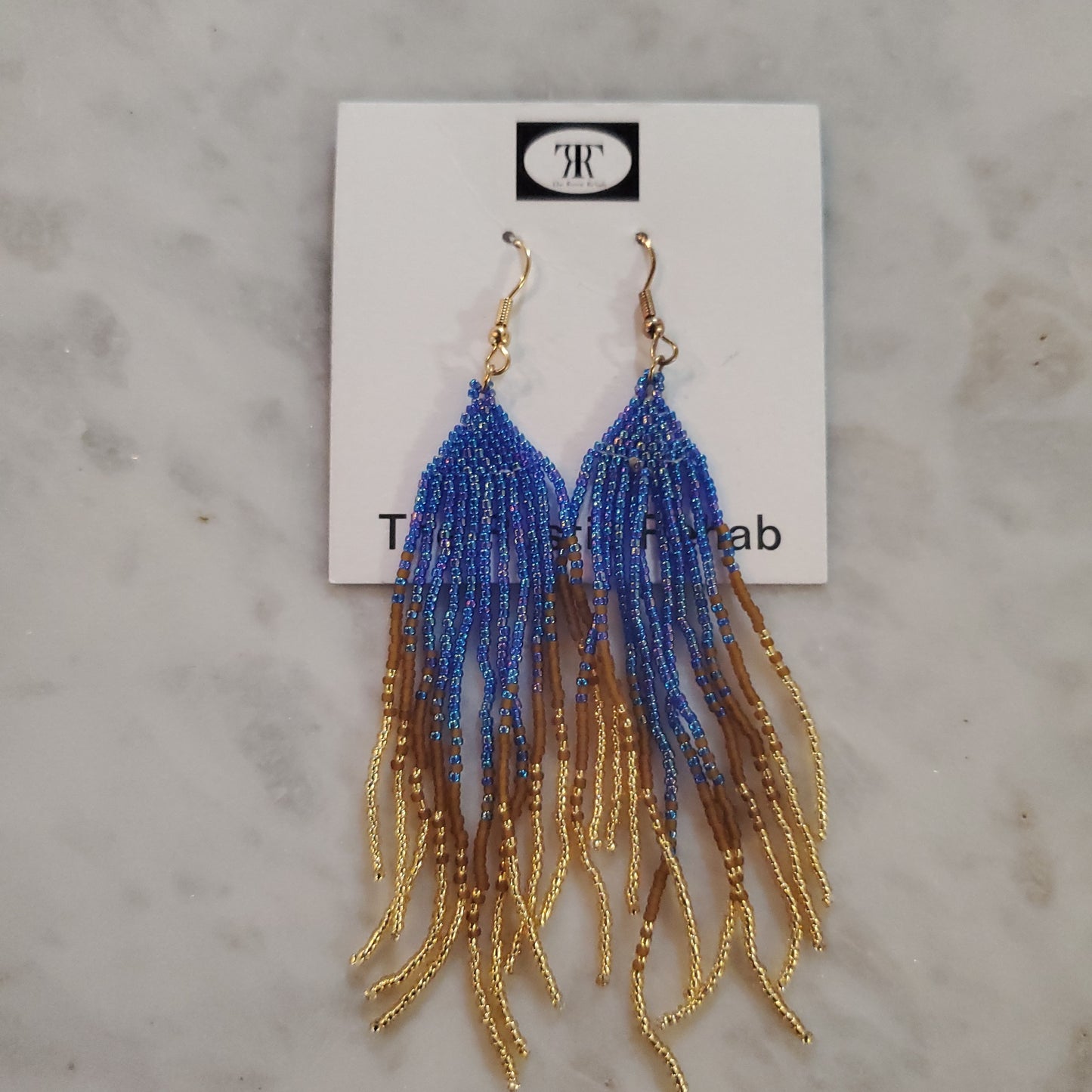 Seed Bead Multicolor Fringe Earrings