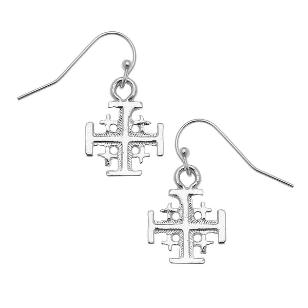 Susan Shaw Small Jerusalem Cross Earrings