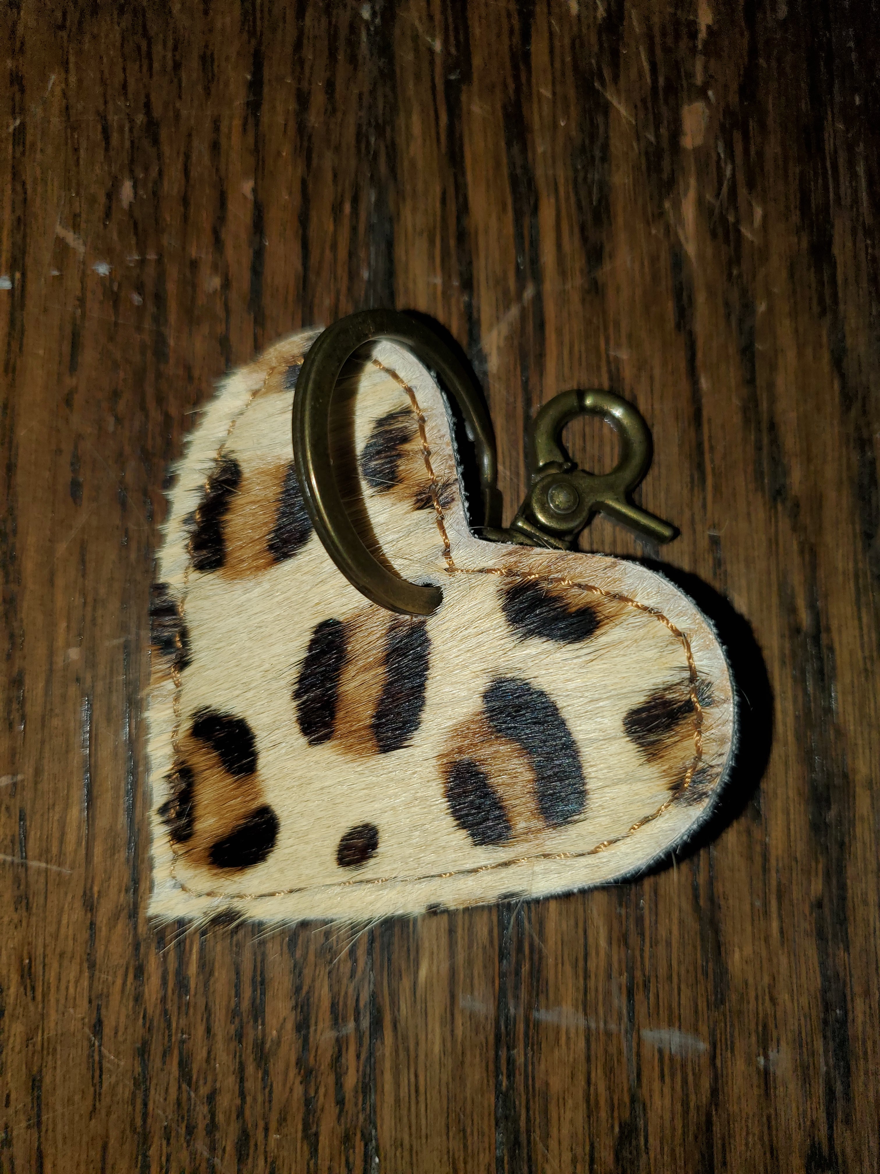 Shops cowhide keychain