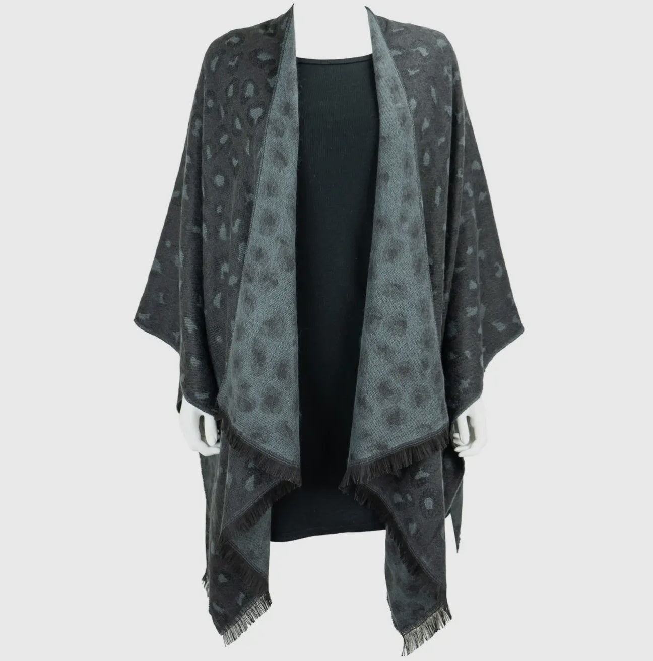 Black Snow Leopard Wrap