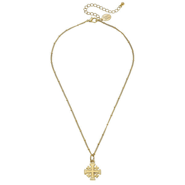 Susan Shaw Dainty Jerusalem Cross Necklace
