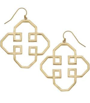 Susan Shaw Filigree Cut Out Earrings