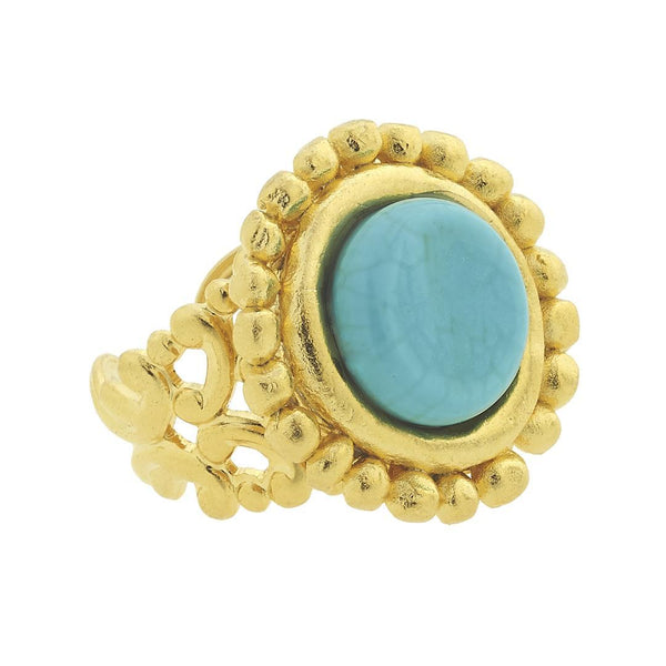 Susan Shaw Turquoise Cab Ring