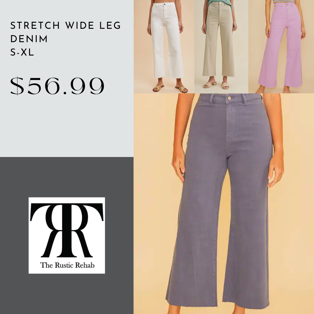 Stretch Wide Leg Denim