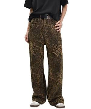 Leopard Wide Leg Jeans