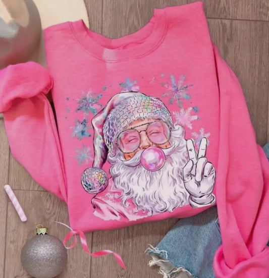 Bubblegum Santa Sweatshirt