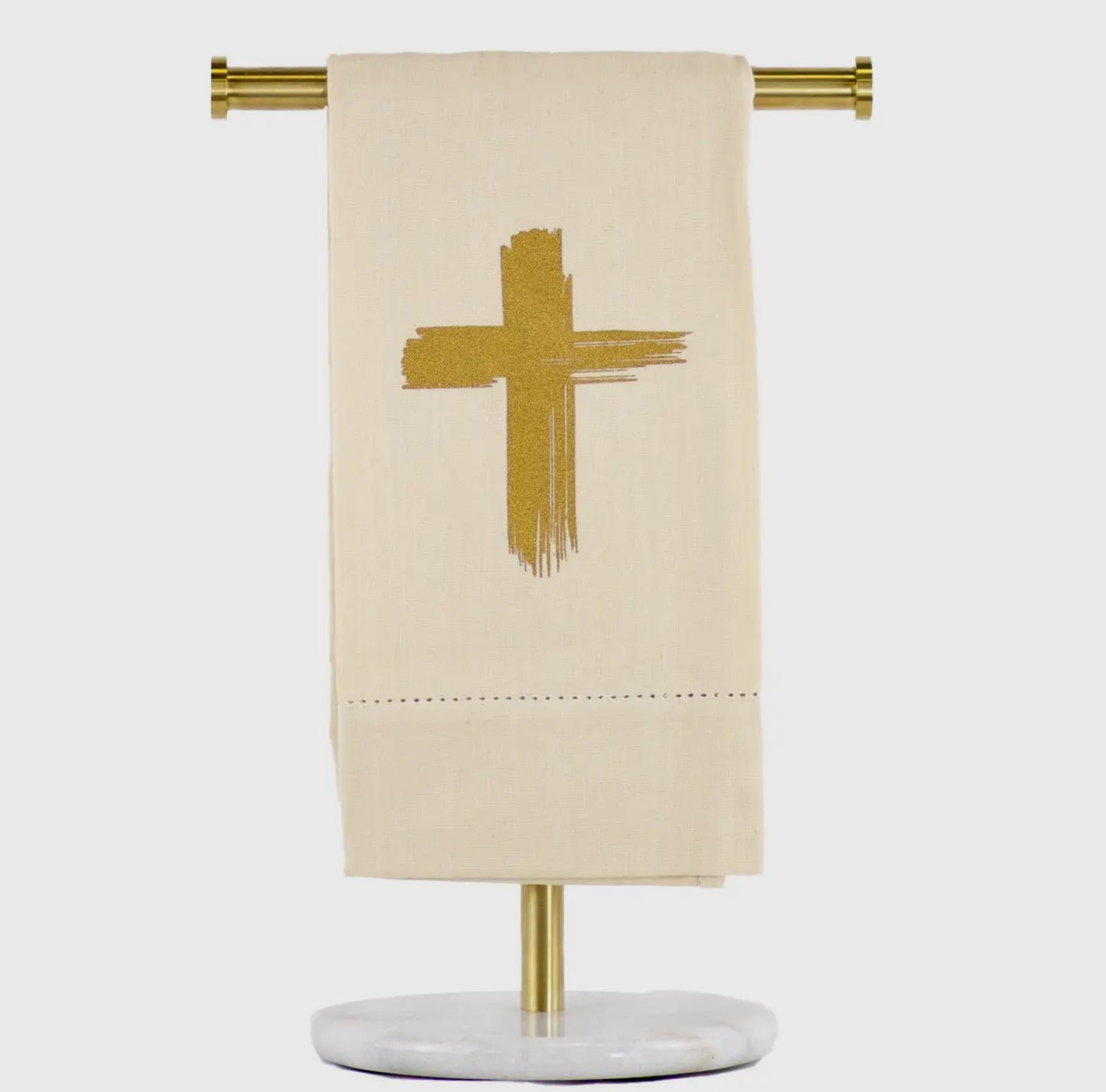 Calvary cross hemstitch hand towel