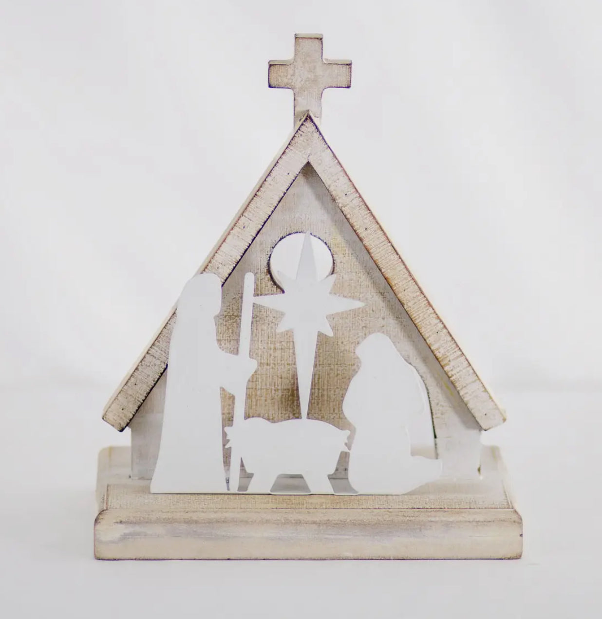 Bethlehem nativity antique white