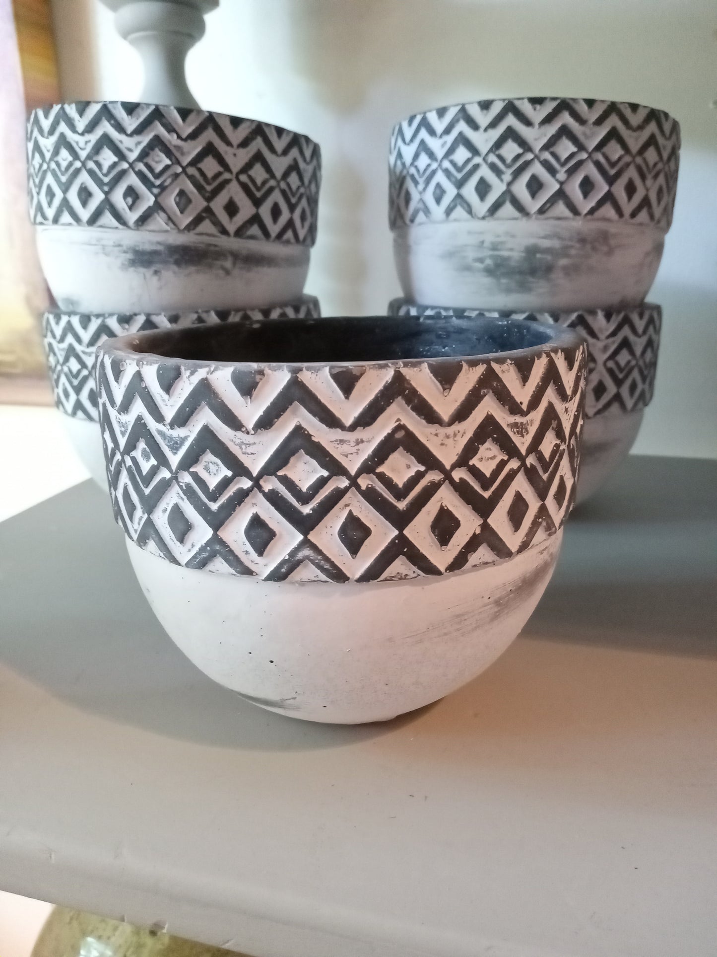 Black and White Clay Pot